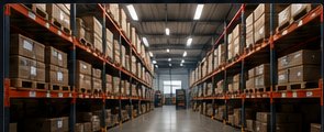 Automotive parts warehouse representing online retailers